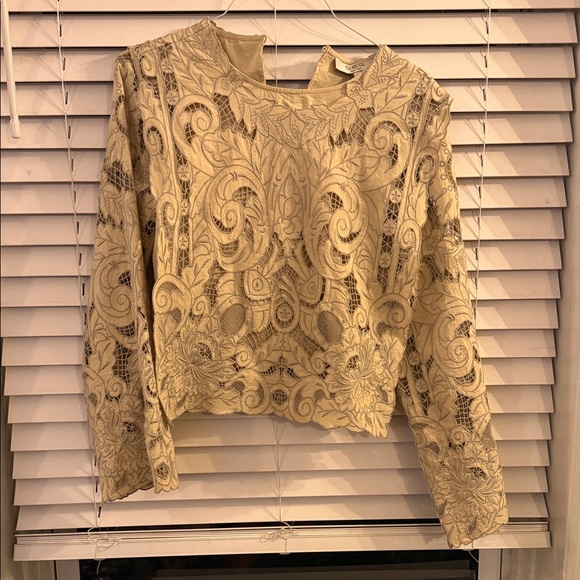 Sea New York Cream Lace Blouse ceci - Picture 1 of 6
